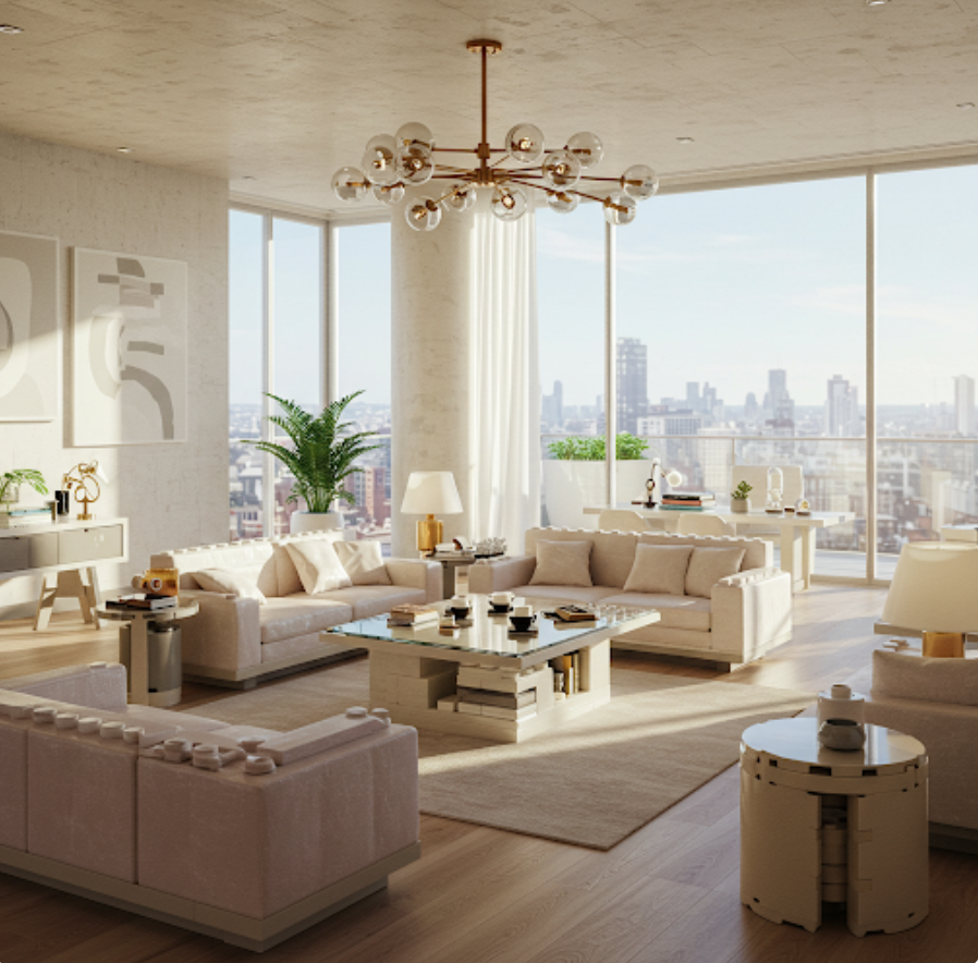 Raum mit LEGO-Möbeln